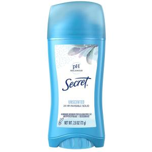 [Secret]PH Balanced Unscented 24hr Invisible Solid 2.6 oz(73g) PHバランス 無香料 インビジブルソリッド 2.6オンス(73g)
