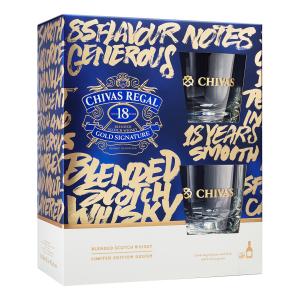 数量限定 グラス2脚付き シーバスリーガル 18年 (正規)