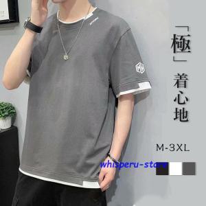 半袖 tシャツ メンズ クルーネック ティーシャツ 吸汗 速乾 ドライ ストレッチ無地 スポーツ アウトドア 夏 服 おしゃれ 新作｜whisperu