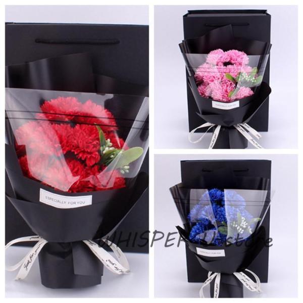 ソープフラワー プレゼント カーネーション 花束 ブーケ 造花 花 ギフトボックス 枯れない ギフト...