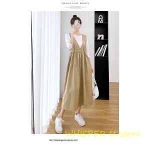 マタニティ 服 授乳服 ふわっと広がるジャンス...の詳細画像5