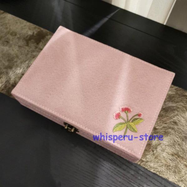 ジュエリー アクセサリー用品 収納ボックス ケース 大容量 スクエア ネックレス リング 多機能 花...