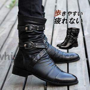 ショートブーツ エンジニアブーツ ライダースブーツ バイカー ベルト