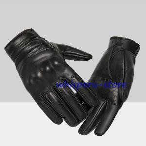 黒いレザー ロンググローブ 箱付き 正規取扱店 Lewis Leathers(ルイスレザー) 694 LINED GLOVE