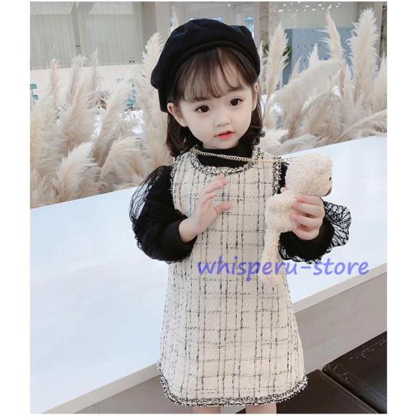 ワンピース ドレス 子供 女の子 フォーマル セットアップ  ガールズ キッズ 長袖 イベント ピア...