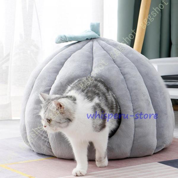 猫ベッド 猫ハウス 2WAYペットベッド ドーム型 柔らかい 猫 ベッド キャットハウス クッション...