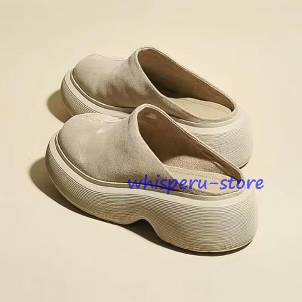 厚底スリッポン 厚底スニーカー レディース かかとなし シューズ ランニング ウォーキング トレーニ...