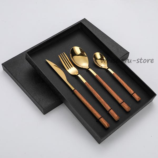 カトラリー カトラリーセット おしゃれ ステンレス 北欧 カトラリーセット ゴールド スプーン フォ...