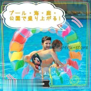 ウォーターホイール プール 夏 海 フロート ...の詳細画像1