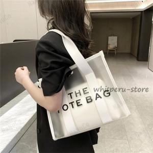 トートバッグ レディース 軽い 小さめ ビニー...の詳細画像4