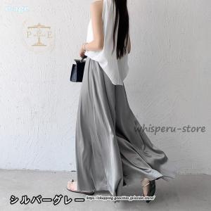 サテンガチョウパンツ スカーチョ レディースボ...の詳細画像4