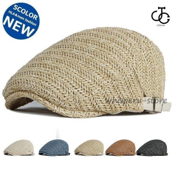 ハンチング帽 メンズ レディース 帽子 ストロー風 ハット 麦わら帽子 夏用帽子 日よけ帽 アウトド...