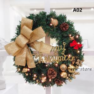クリスマスリース ドライフラワー ウッドフラワ...の詳細画像3