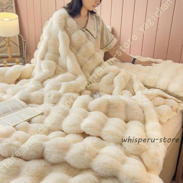 毛布 ダブル 厚手 ブランケット あったか 冬用 もこもこ 冷房対策 掛け毛布 軽量 大判 冬に暖か...