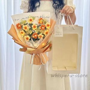 枯れない花 母の日 ニットブーケ 手作り花 ニ...の詳細画像1
