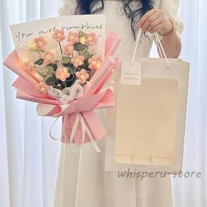 枯れない花 母の日 ニットブーケ 手作り花 ニ...の詳細画像2