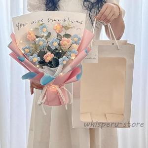 枯れない花 母の日 ニットブーケ 手作り花 ニ...の詳細画像3