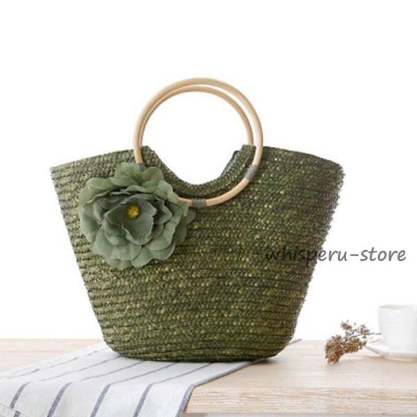 大 かごバッグ カゴバッグ トートバッグ レディースバック 通勤 通学 花付き かばん カバン ショ...