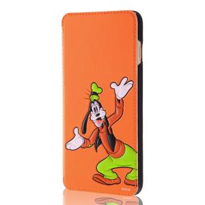 iPhone 6 Plus 用 ディズニー ポップアップ ブックカバータイプ レザージャケット (合皮タイプ) グーフィー