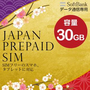 プリペイドSIM 大容量 30GB softbank プリペイド SIM card 日本 プリペイド...