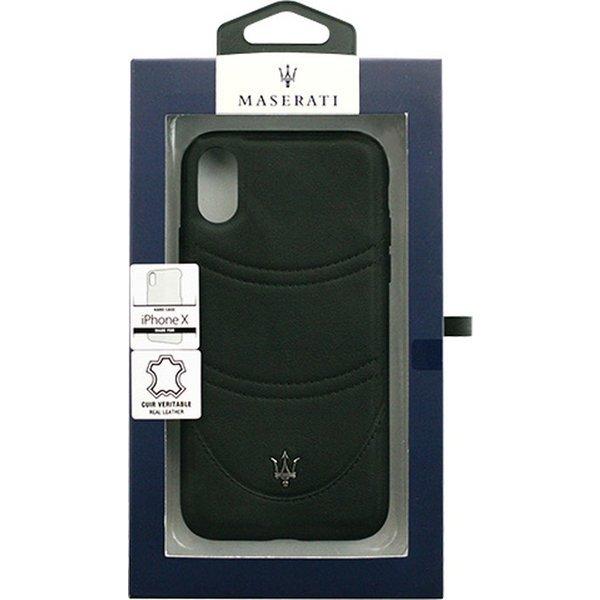 MASERATI マセラティ iPhone X iPhone XS ケース 本革＋TPU 背面 カバ...