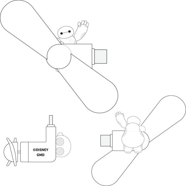 ディズニー ハンディファン ベイマックス キャラクター グッズ スマホ 扇風機 USB type C...