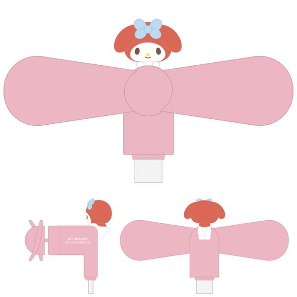 サンリオ ハンディファン マイメロディ キャラクター グッズ スマホ 扇風機 USB type C ...