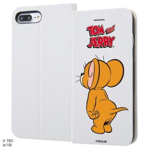 iPhone8Plus 7Plus ケース 手帳型 トムとジェリー マグネットタイプ/ジェリー アイフォン8プラス 手帳ケース
