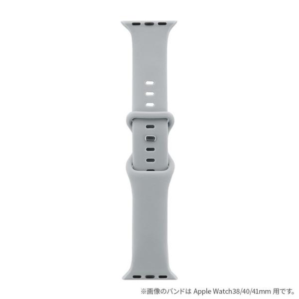 アップルウォッチ バンド ベーシックシリコン ベーシック シンプル グレー  スポーツ アップルウォ...