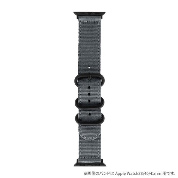 アップルウォッチ バンド 3バックル ナイロン バンド グレー  スポーツ アップルウォッチ バンド...