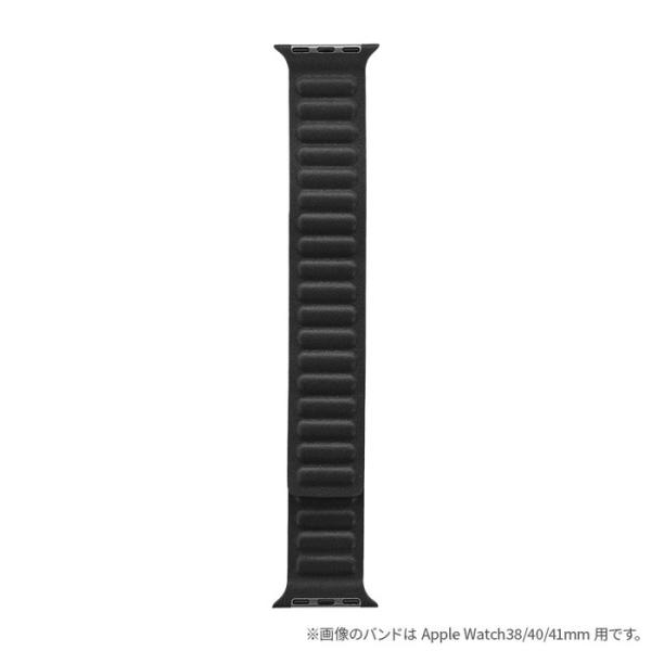 アップルウォッチ バンド レザー マグネット バンド ブラック  スポーツ アップルウォッチ バンド...