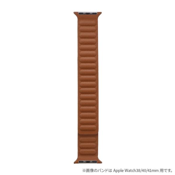 アップルウォッチ バンド レザー マグネット バンド ブラウン  スポーツ アップルウォッチ バンド...