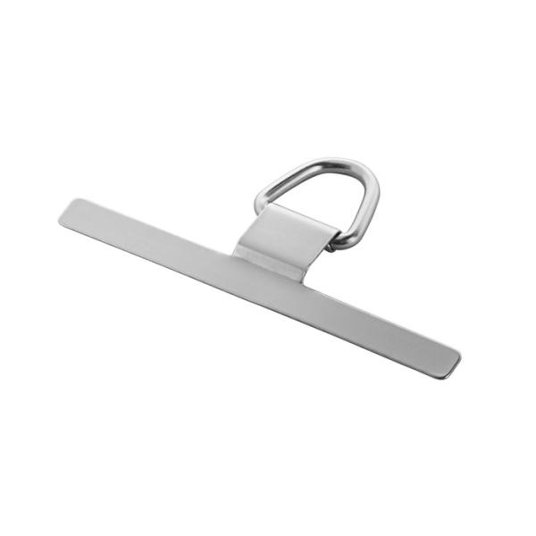 ストラップシート ステンレス iPhone  Android スマホ 挟み込み シルバー 落下防止 ...