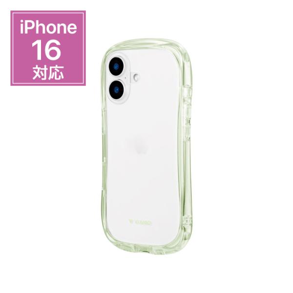 iPhone16 グリーン ケース クリア 耐衝撃 衝撃吸収 ハイブリッド カメラ保護 耐衝撃ケース...