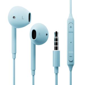有線イヤホン ステレオ インナーイヤー型 ブラック ホワイト ブルー