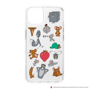 iPhone 14 13 ケース トムとジェリー キャラクター カバー iPhone14 iPhone13 クリア トム&ジェリー タフィー かわいい トムジェリ ハイブリッド TPU