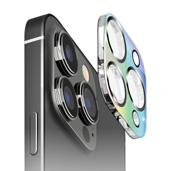 iPhone 15 Pro トリプルカメラ用 カメラフルプロテクター [オーロラ/ブラック]
