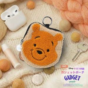 ディズニー ポーチ くまのプーさん かわいい キャラクター 小物入れ ガジェットポーチ サラサラ 収納 推しキャラ プーさん 小袋 持ち運び便利