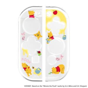 Switch コントローラー カバー くまのプーさん ディズニー PGA ソフトカバー TPU クリア 有機ELモデル 保護カバー キズ防止 衝撃吸収 スイッチ 任天堂 Nintendo