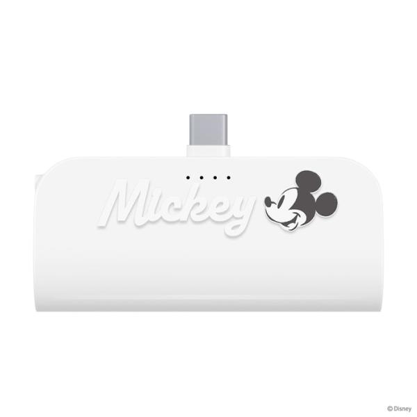USB Type-C 直挿しモバイルバッテリー 5,000mAh ミッキー ディズニー 持ち運び ハ...
