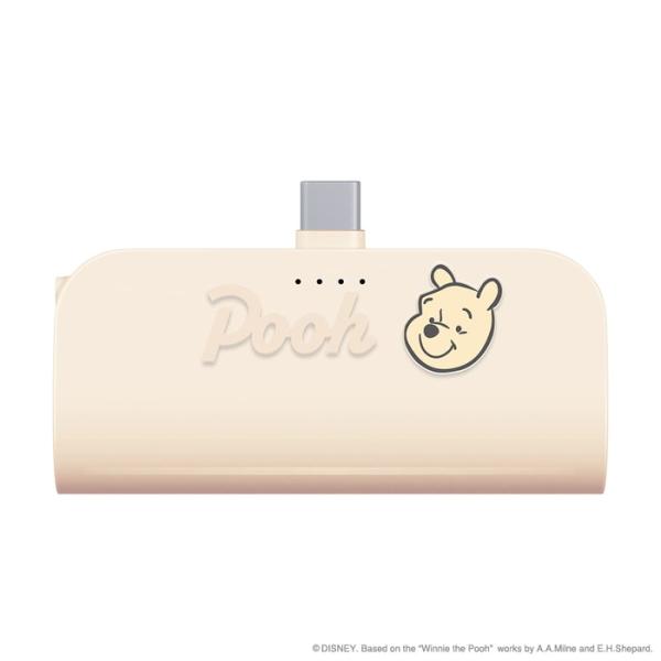 USB Type-C 直挿しモバイルバッテリー 5,000mAh プーさんくまのプーさん ディズニー...