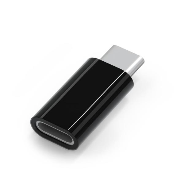 Lightning to USB Type-C 変換アダプタ ブラック 高速充電対応 USB PD ...