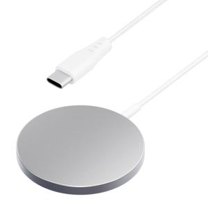 マグネット式 ワイヤレス充電器 USB Type-A&C 1.2m ホワイト