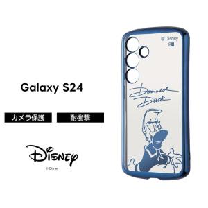 Galaxy S24 ケース ミッキー ディズニー クリア メタリック GalaxyS24