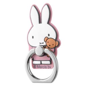 スマホリング ミッフィー グッズ スマホ リング ミッフィーちゃん miffy 全機種対応 バンカーリング スマホグリップ 落下防止 スタンド機能 フィンガーリング｜white-bang