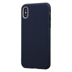 iPhoneXS iPhoneX iPhone XS X カバー ケース 耐衝撃 衝撃に強い 保護 シンプル 持ちやすい ソフト クッション メンズ カーボン スマホケース ネイビー