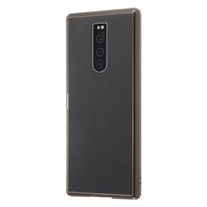 Xperia1 カバー ケース 耐衝撃 衝撃に強い 保護 傷に強い シンプル 背面クリア 透明 軽い SO-03L SOV40 802SO J9110 SIMフリー docomo au softbank ブラック