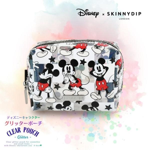 ポーチ ミッキー ディズニー キャラクター かわいい おしゃれ グリッター キラキラ マルチポーチ ...