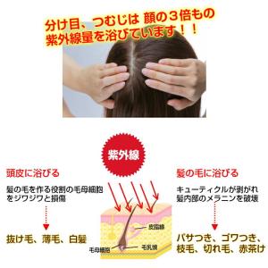 UVカット バイザーキャップ UV 髪 頭 紫...の詳細画像5