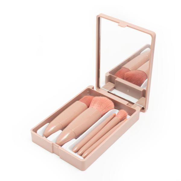 メイクブラシ セット 5本セット メイクブラシセット ケース 携帯用 メイクブラシ セット 化粧筆 ...